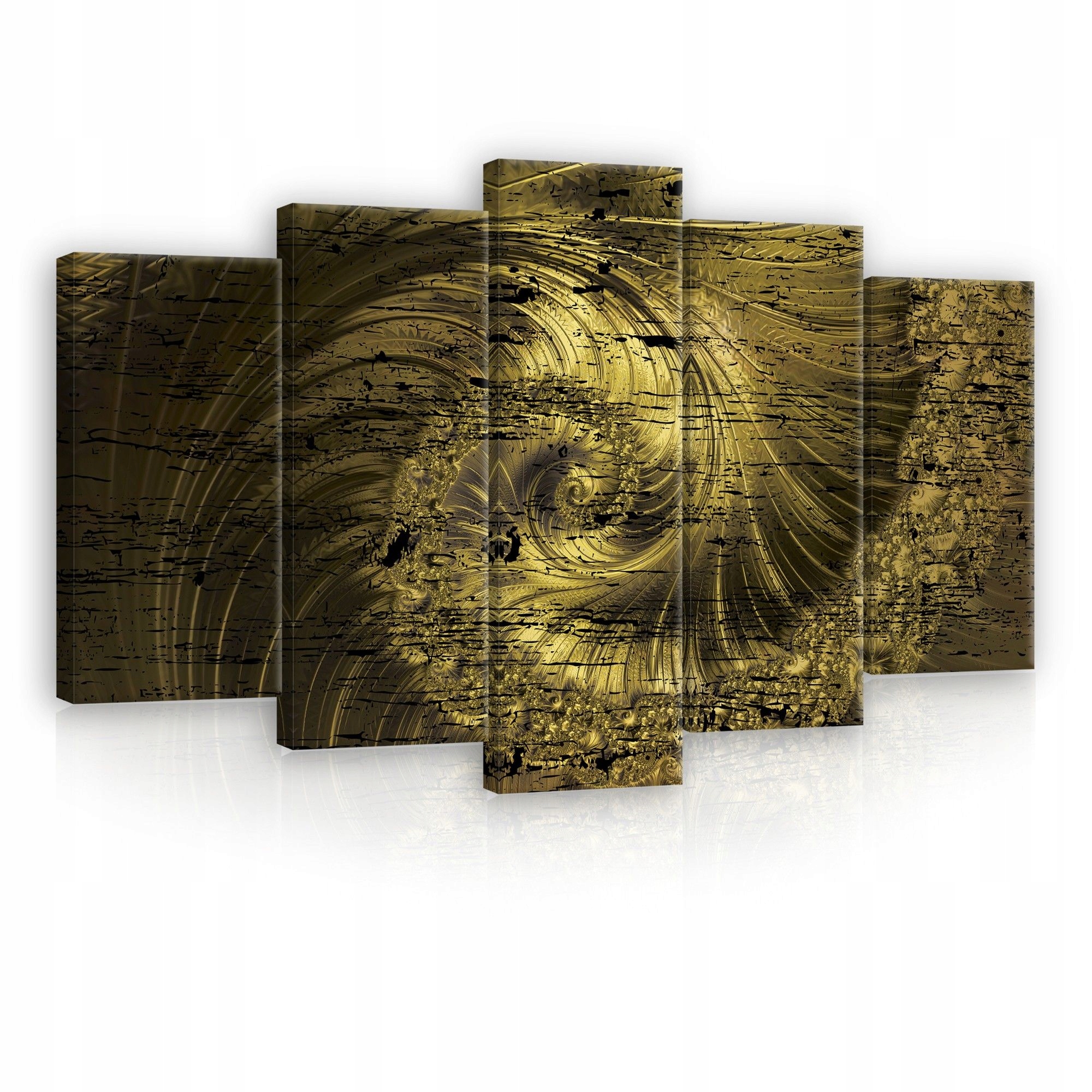 Obraz 100x60 Zlatá spirála dynamika energie abstrakce textura hloubka