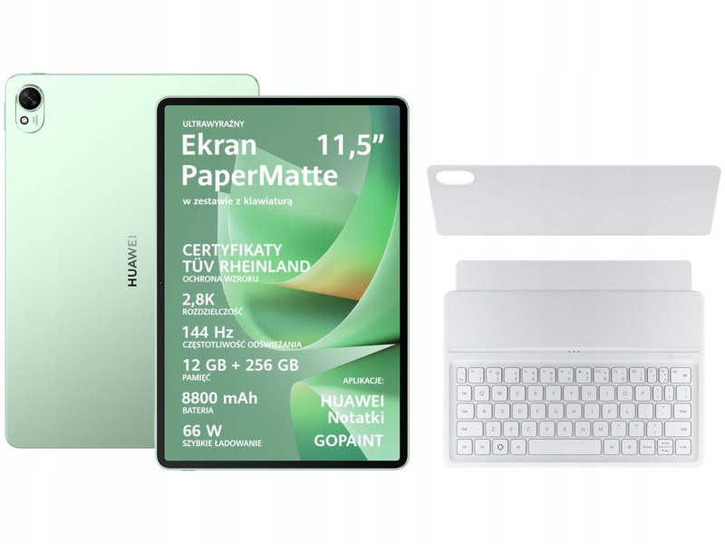Tablet Huawei Matepad 11.5 S 2026 12/256 Gb Wi-Fi Zielony Klawiatura