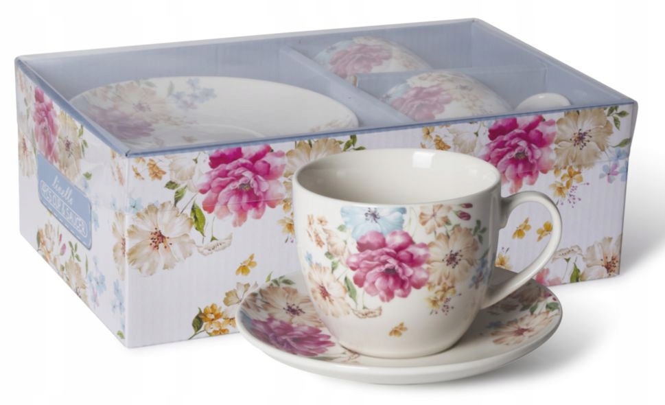 

2 filiżanki z porcelany kwiaty Livello