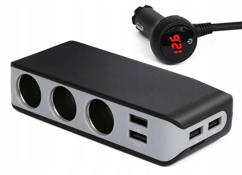 

Rozdzielacz gniazda zapalniczki 4 Usb Woltomierz