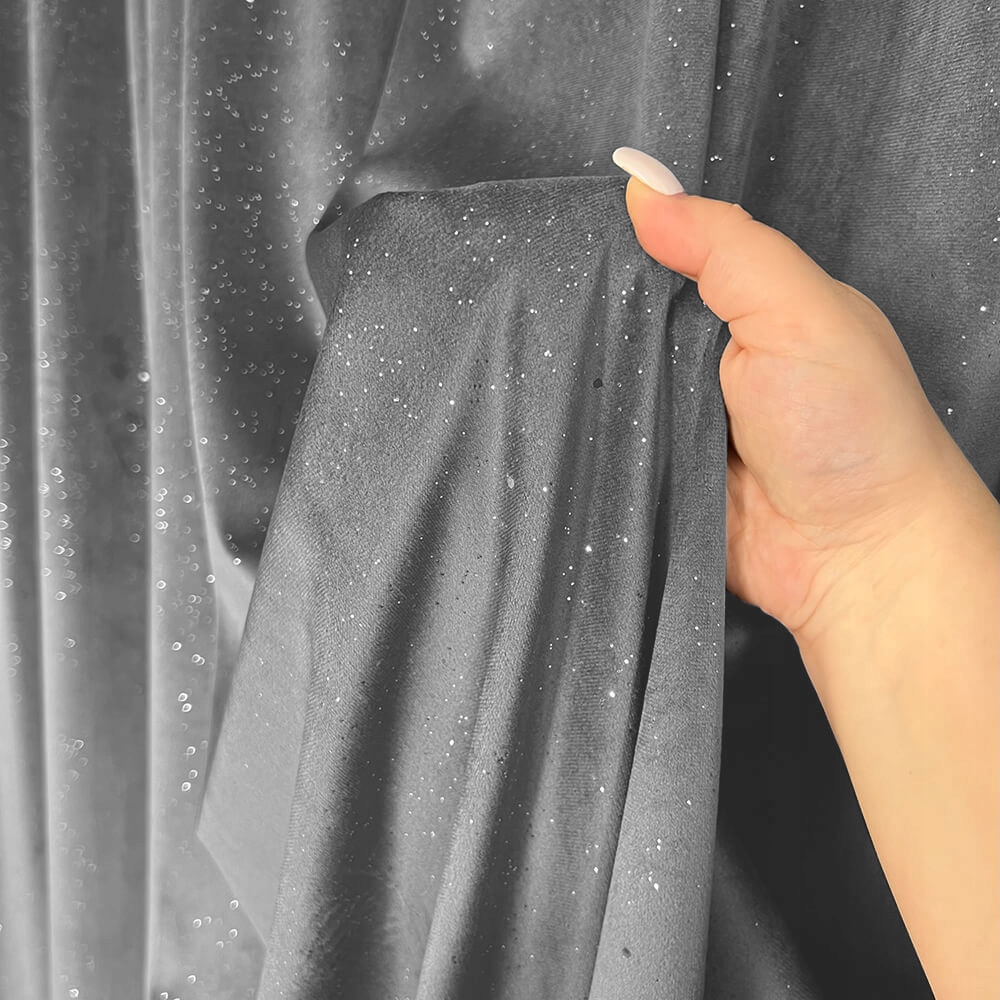 ZASŁONY GLOW 140X190 SZARY TAŚMA Na Wymiar Wzór gładki