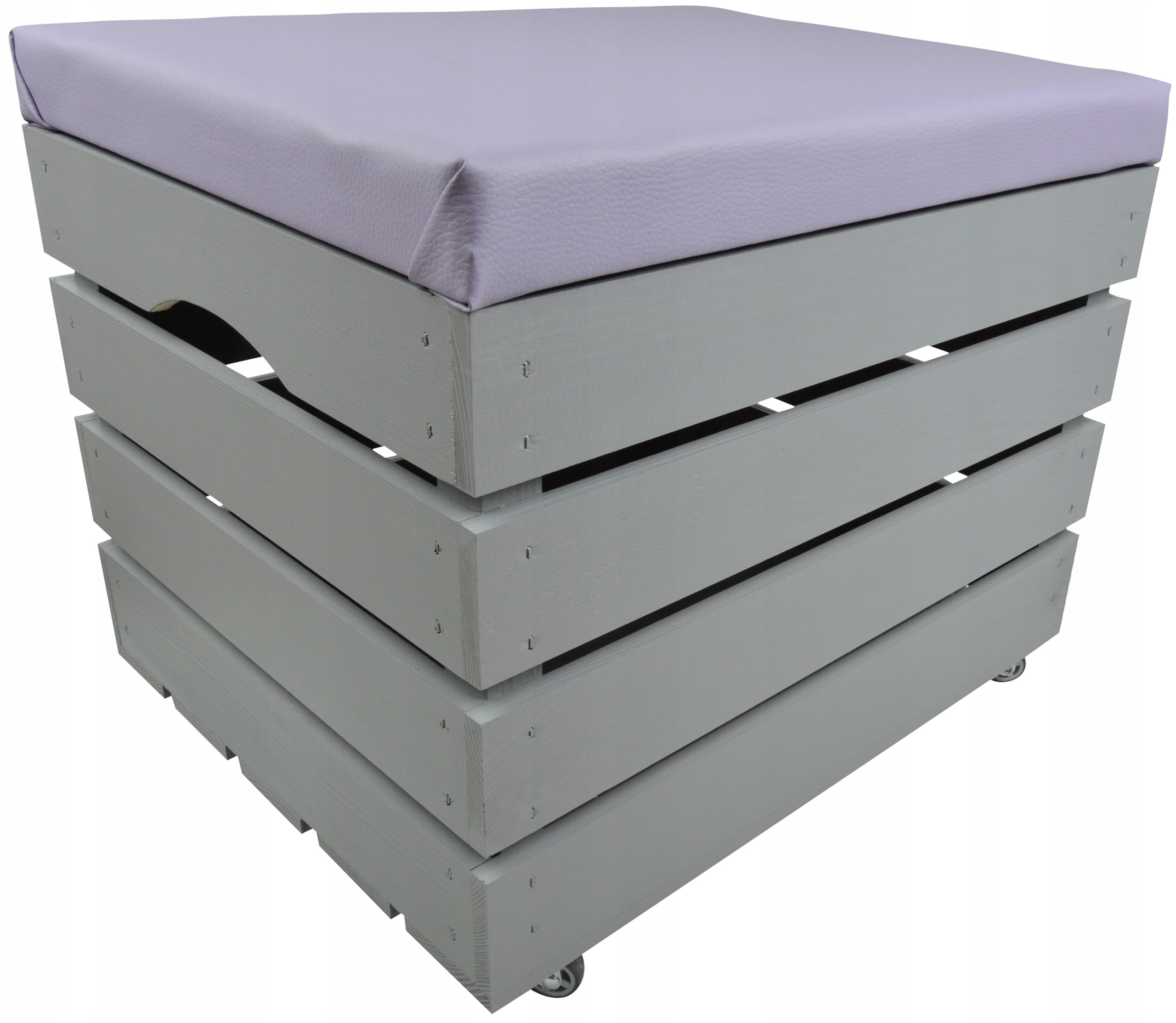 Borovicová Čalouněná Skříň Se Sedákem, Šedá