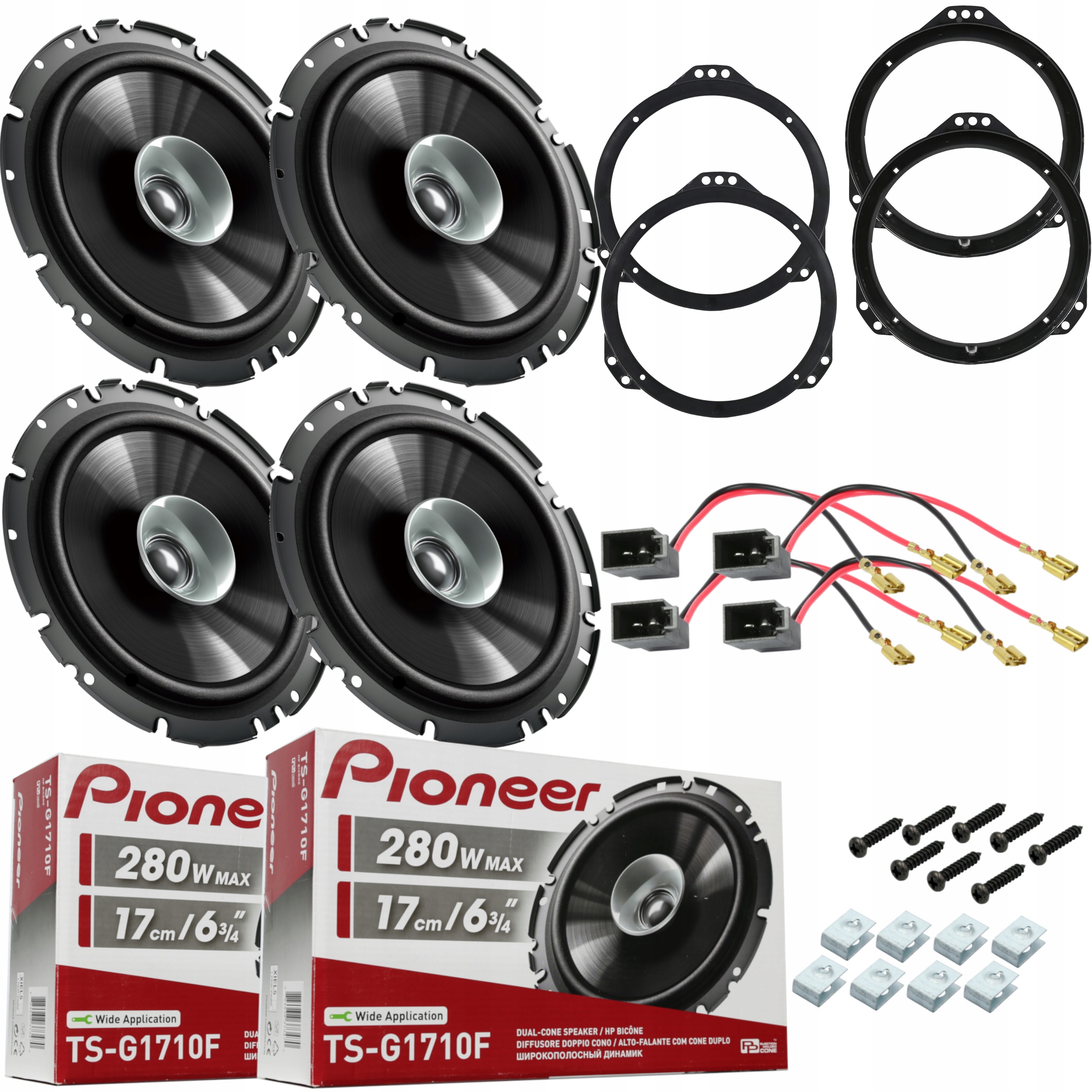 4 GŁOŚNIKI PIONEER OPEL VECTRA C SIGNUM DYSTANSE DRZWI PRZÓD I TYŁ komplet