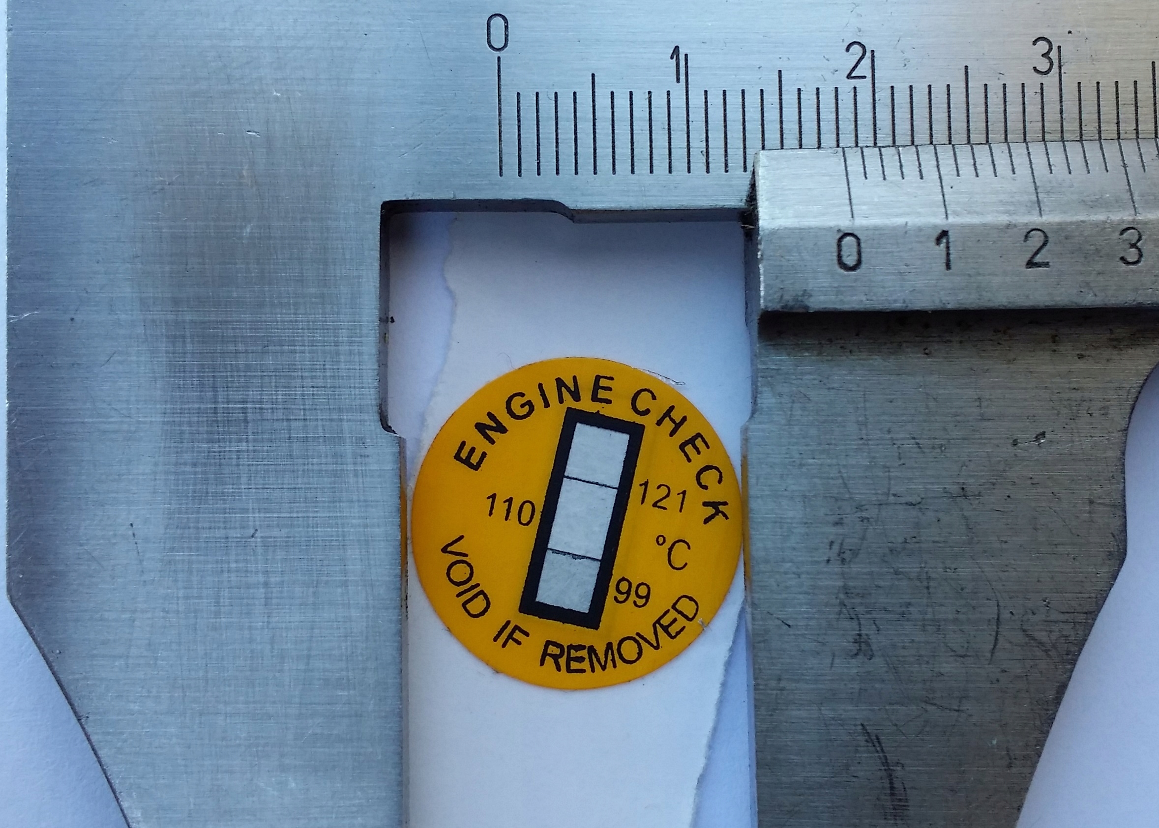 CZUJNIK ZNACZNIK NALEPKA TERMICZNA TOPIK PLOMBA 3 Producent code MCHT2