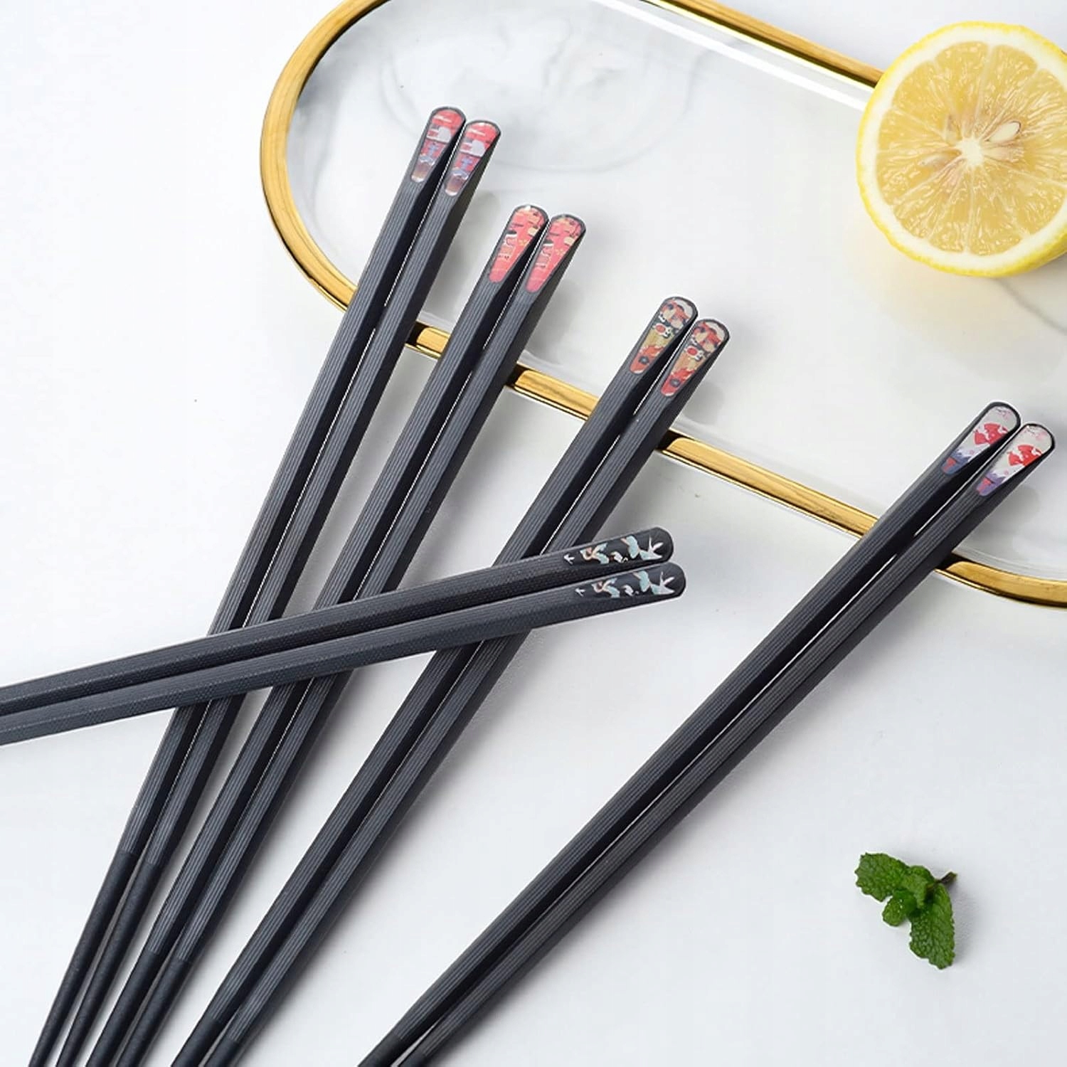 Paličky Na Sushi Sada 8 Párov Japonských Paličiek, Ľahké Príbory Moken 24 CM