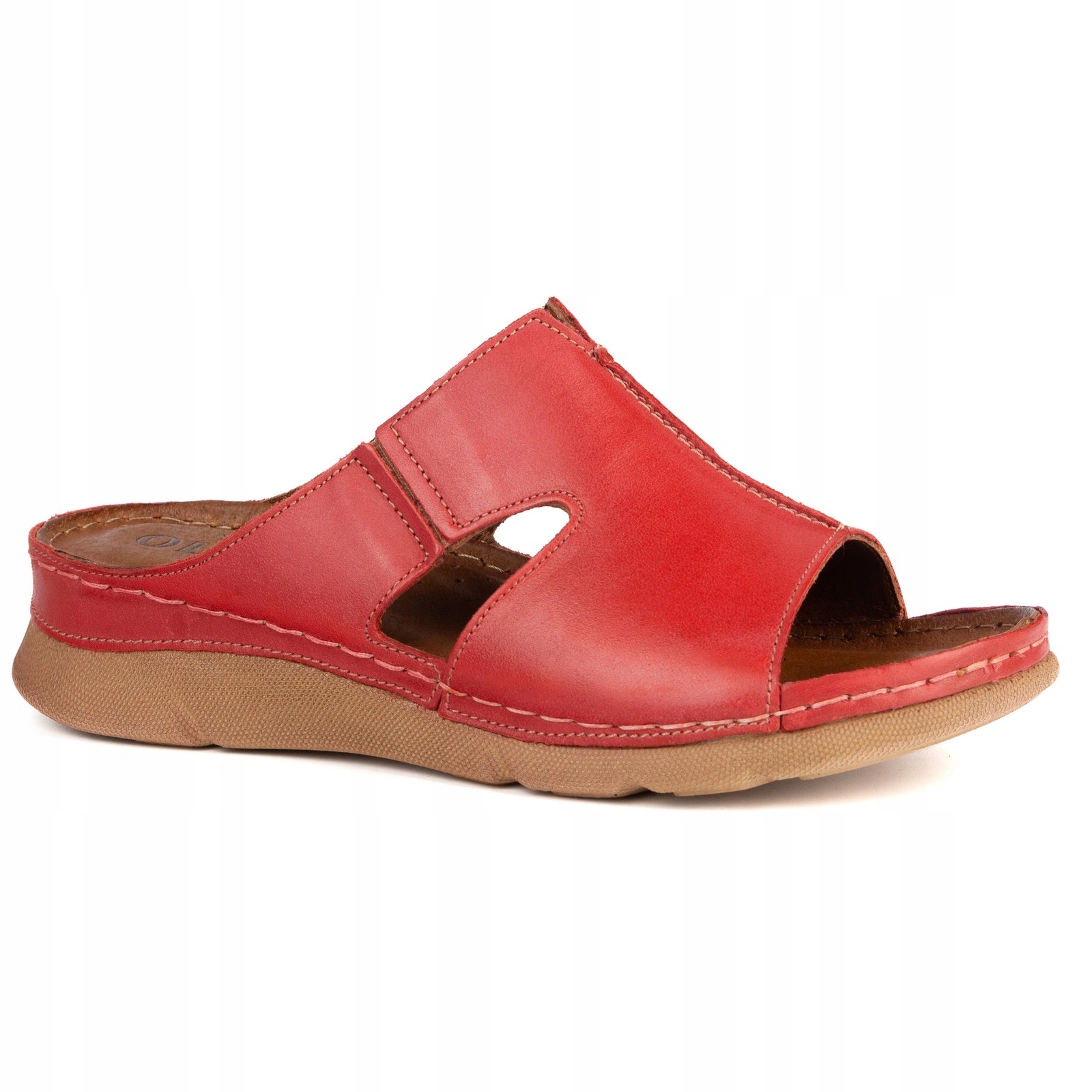 Nazouváky Olivier 925 koturn 3 cm červené 37