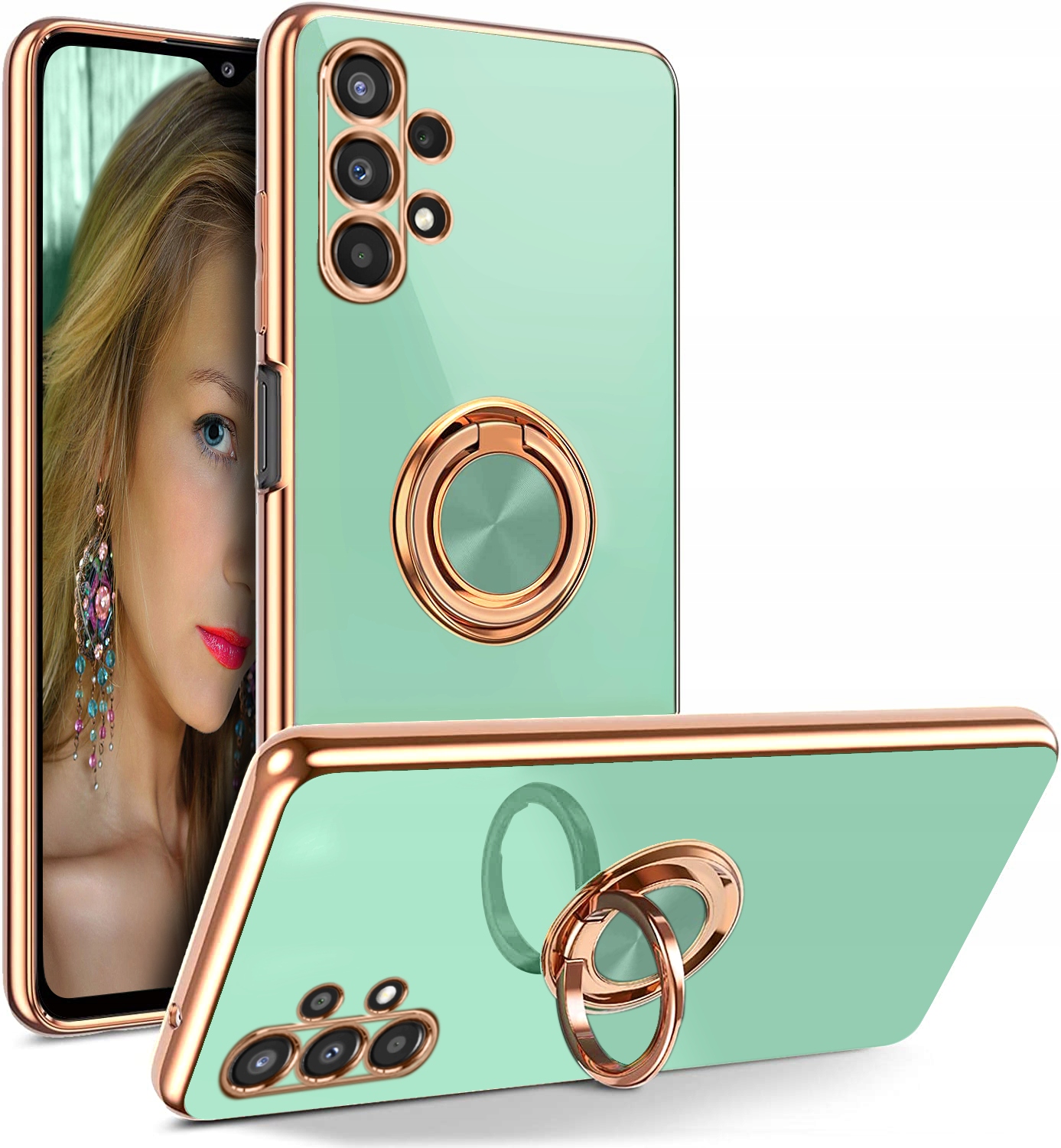

Etui Silicone Ring +Szkło do Samsung Galaxy A13 4G