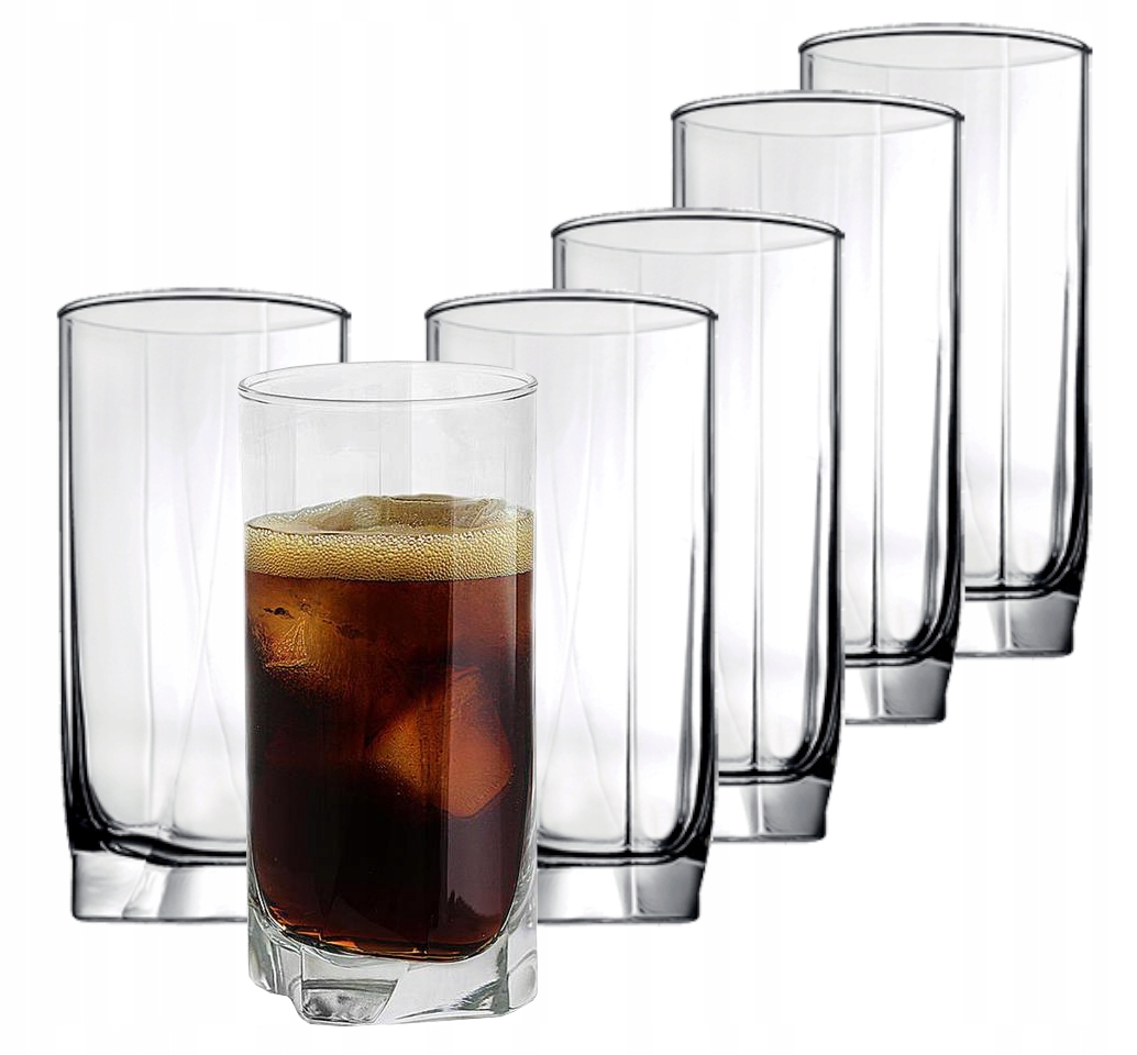 

Szklanki Do Napojów Wysokie Komplet 375 ML 6 Szt