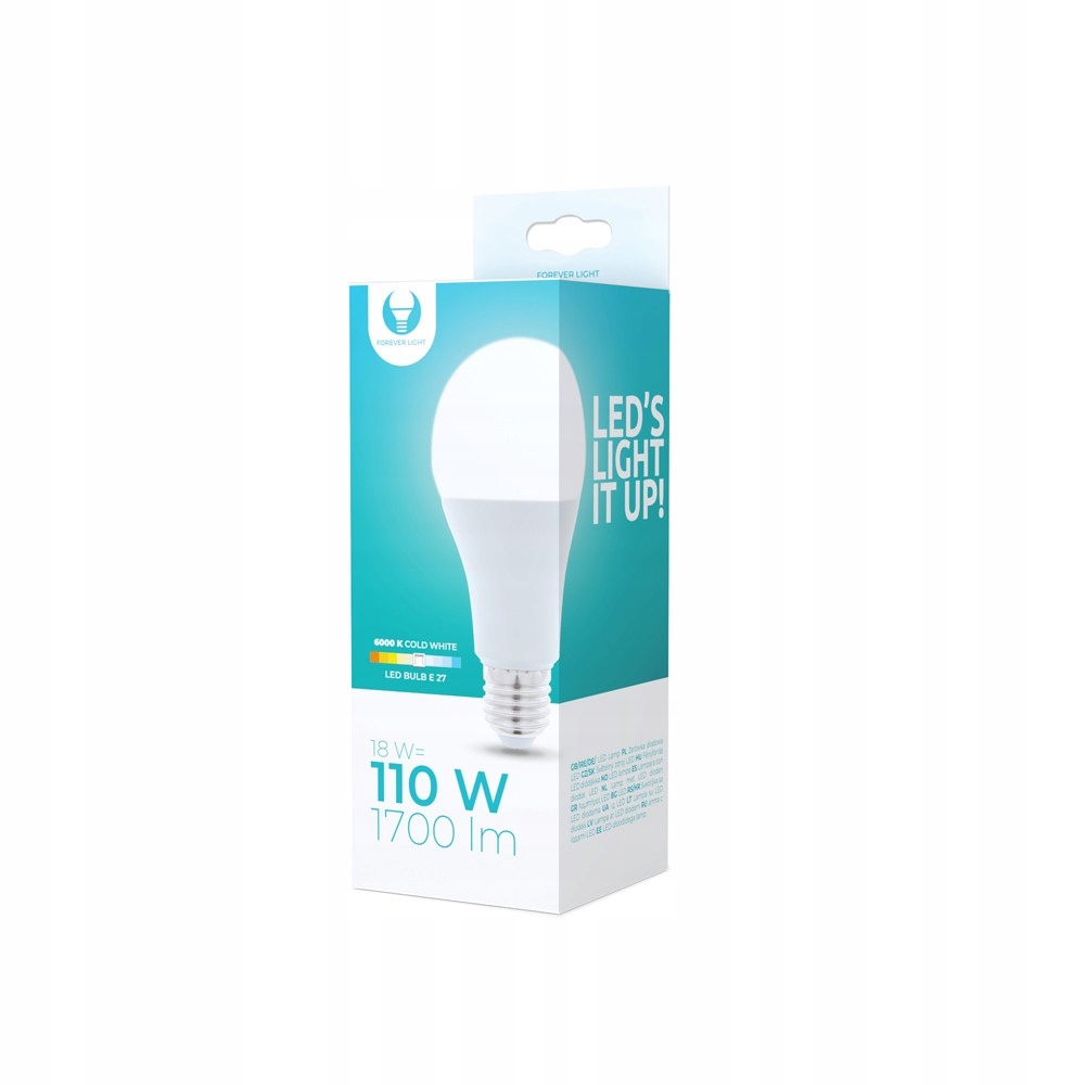 

Żarówka Led E27 A65 18W 230V 6000k 1700lm Zimna