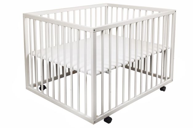 

Kojec dziecięcy 80x100 kółka regulacja dna+materac