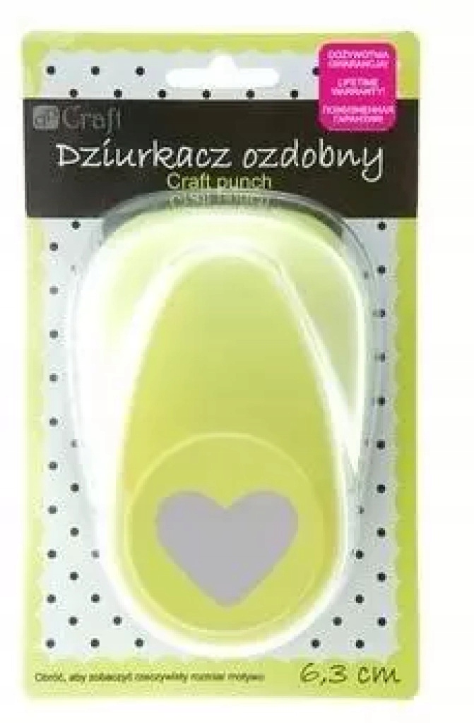 Dziurkacz ozdobny 6,3cm serce Dalprint