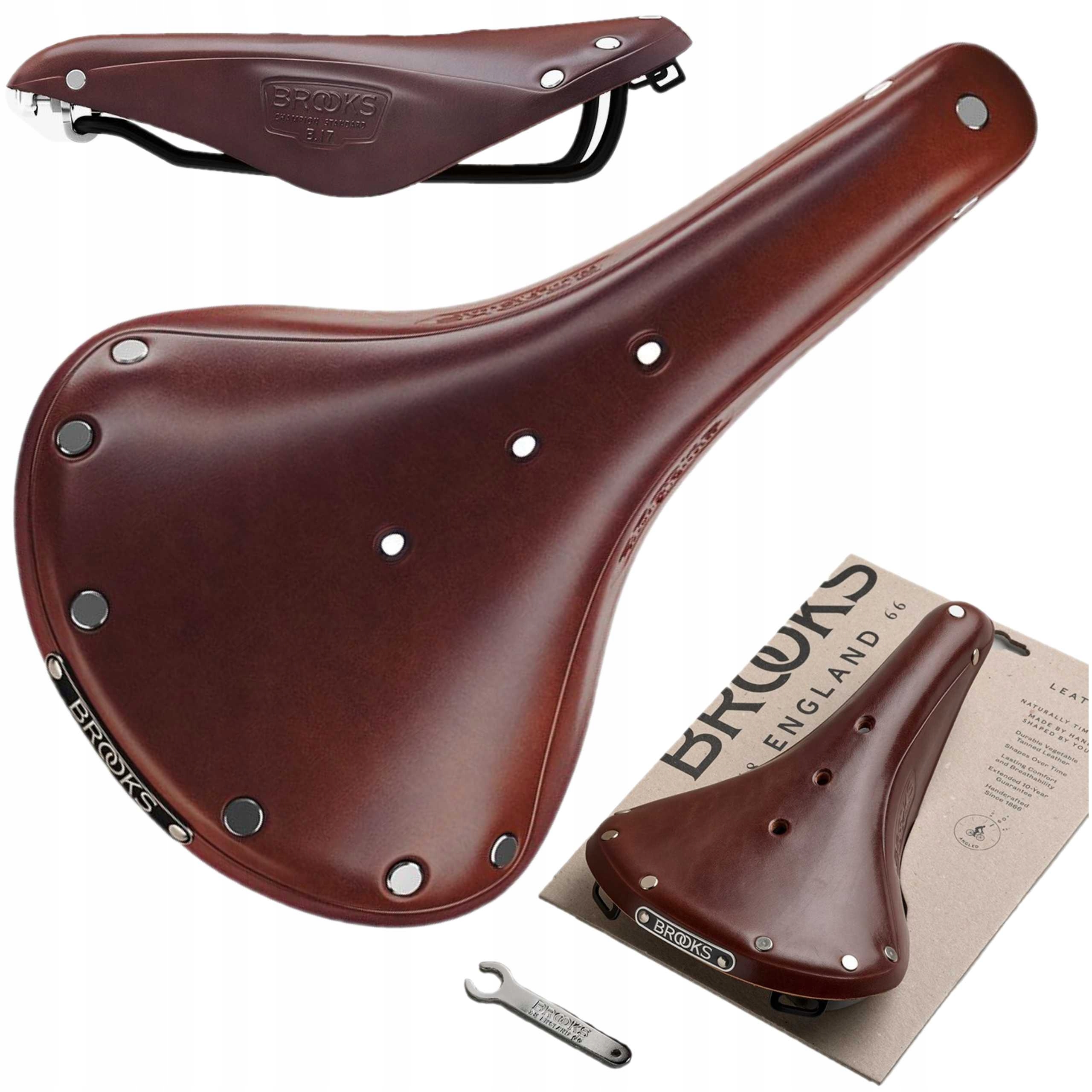 Siodełko Rowerowe Brooks B17 Standard Brown Steel Rail 520g Amortyzacja