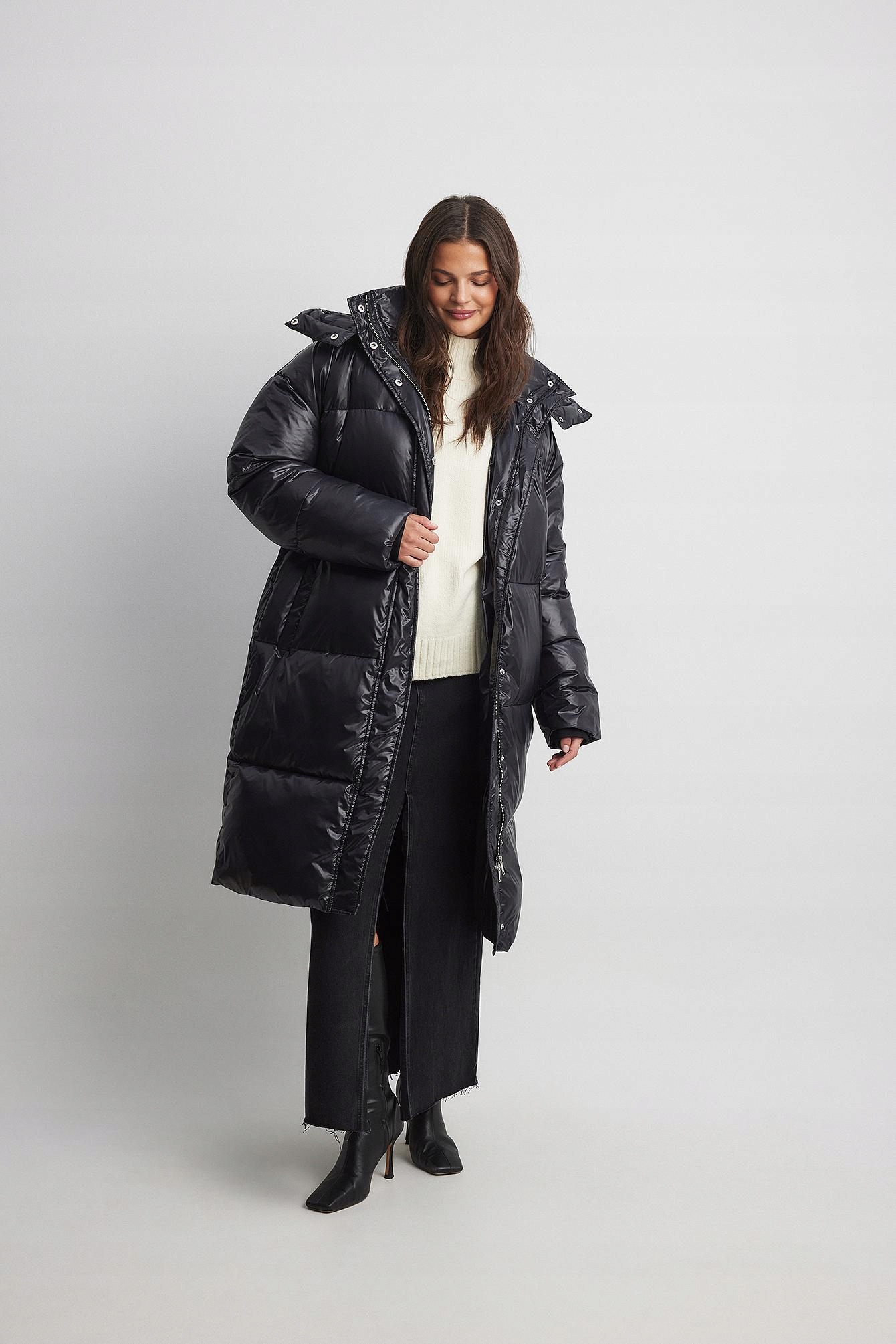 Černá Oversize Bunda Na-kd