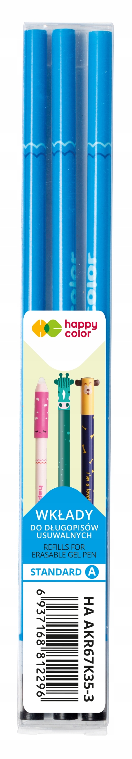 

Wkłady do długopisu usuwalnego 0.5mm niebieski, 3