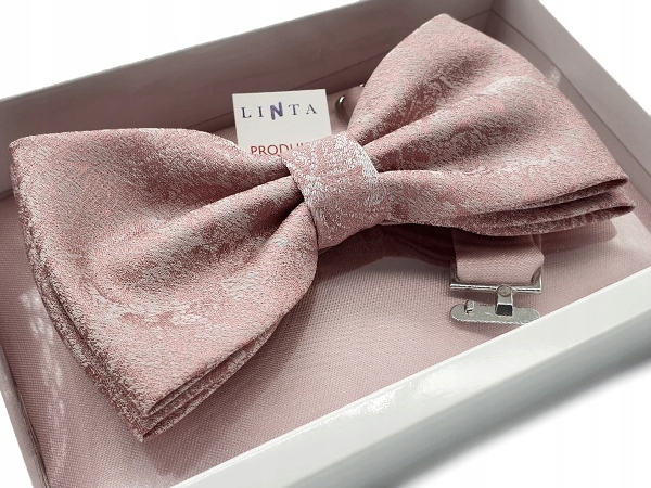 MUCHA MUSZKA MĘSKA RÓŻOWA / PUDROWY RÓŻ WE WZORY