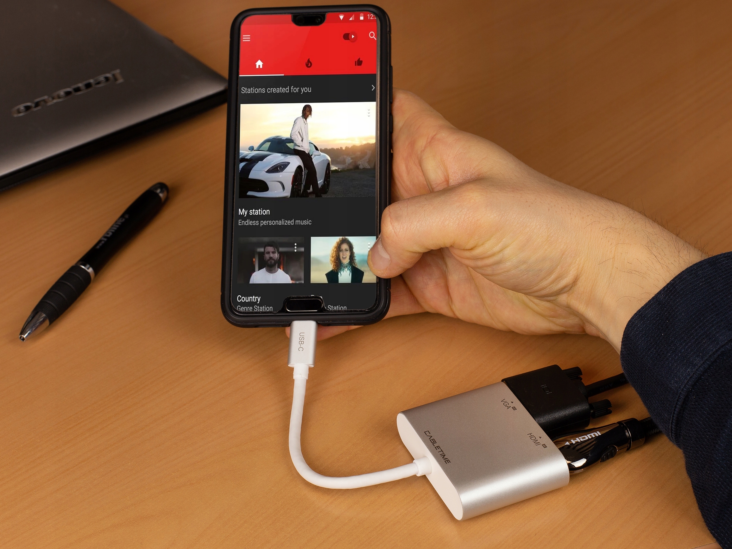 AUDA Adapter konwerter kabel USB-C 3.1 do HDMI VGA Marka AUDA