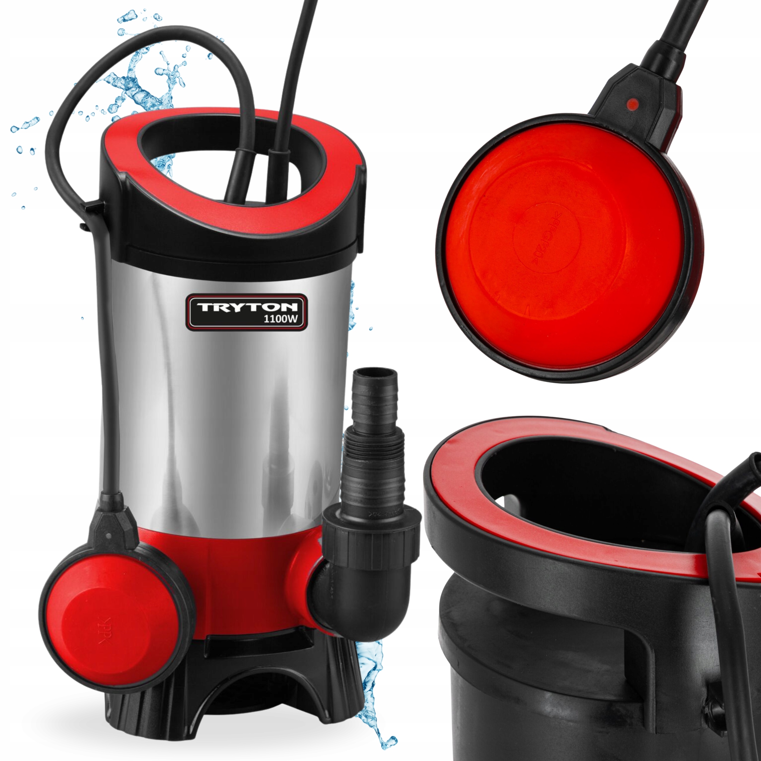 Ponorná Pumpa Na Špinavú Vodu Tryton 1100 W 15000 l/h 11 m/7 m Silná
