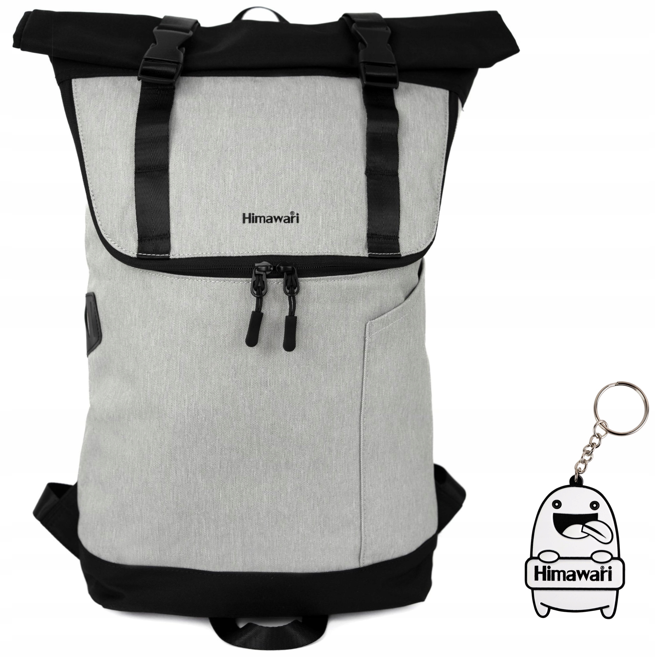 Batoh Himawari Roller XL – prostorný kurýrní batoh na nákupy, světle šedý