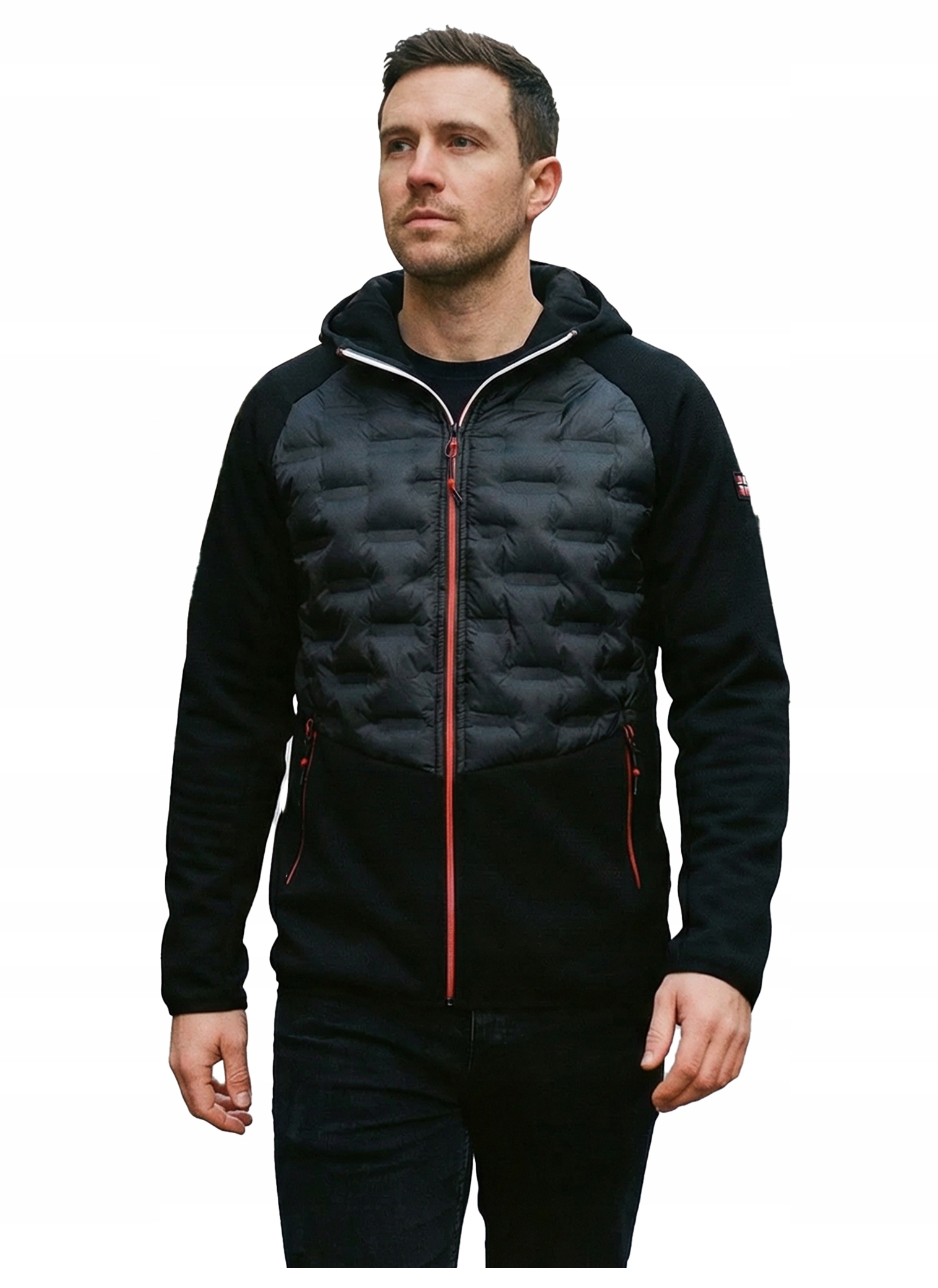 Pánská bunda Geo Norway Couto Black prošívaná, pohodlná přechodová, vhodná na jaro