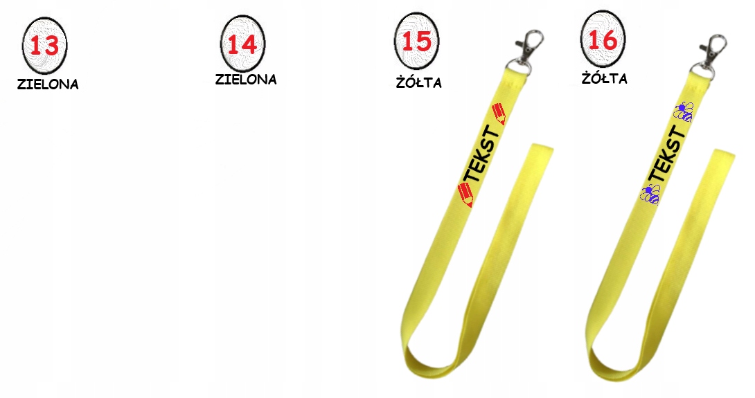 Smycz na klucze z dowolnym napisem Waga produktu z opakowaniem jednostkowym 0.1 kg