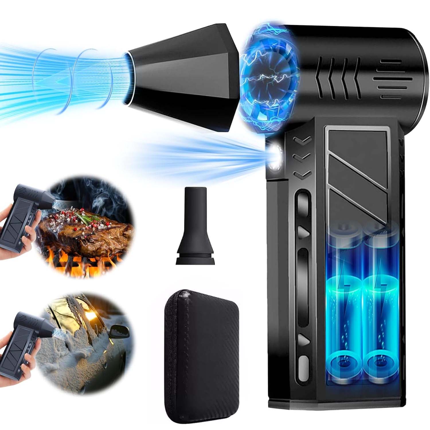 Foukač Ofukovač Mini Turbo Air Duster Na Prach, Listí A Sníh 130000 Ot./min.