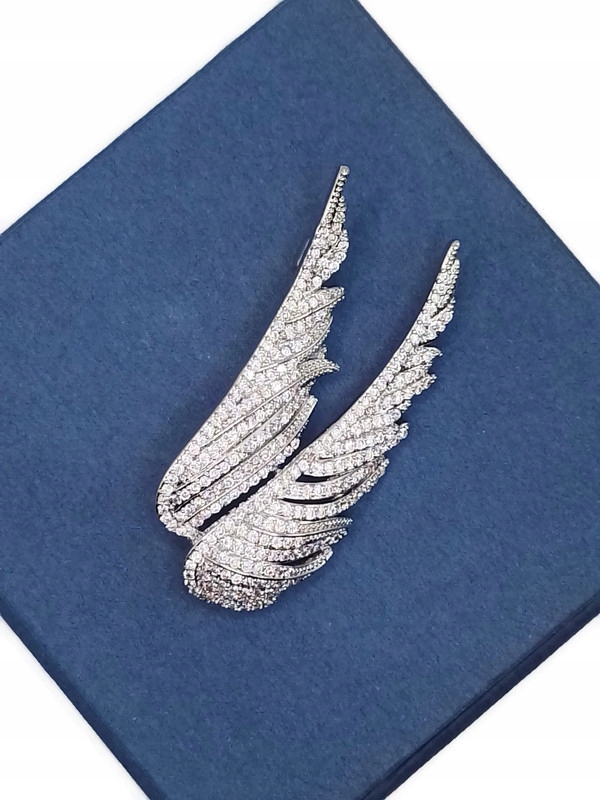 Luxusní Brož Andělská Křídla Stříbrná Rod Krabička Jako Dárek