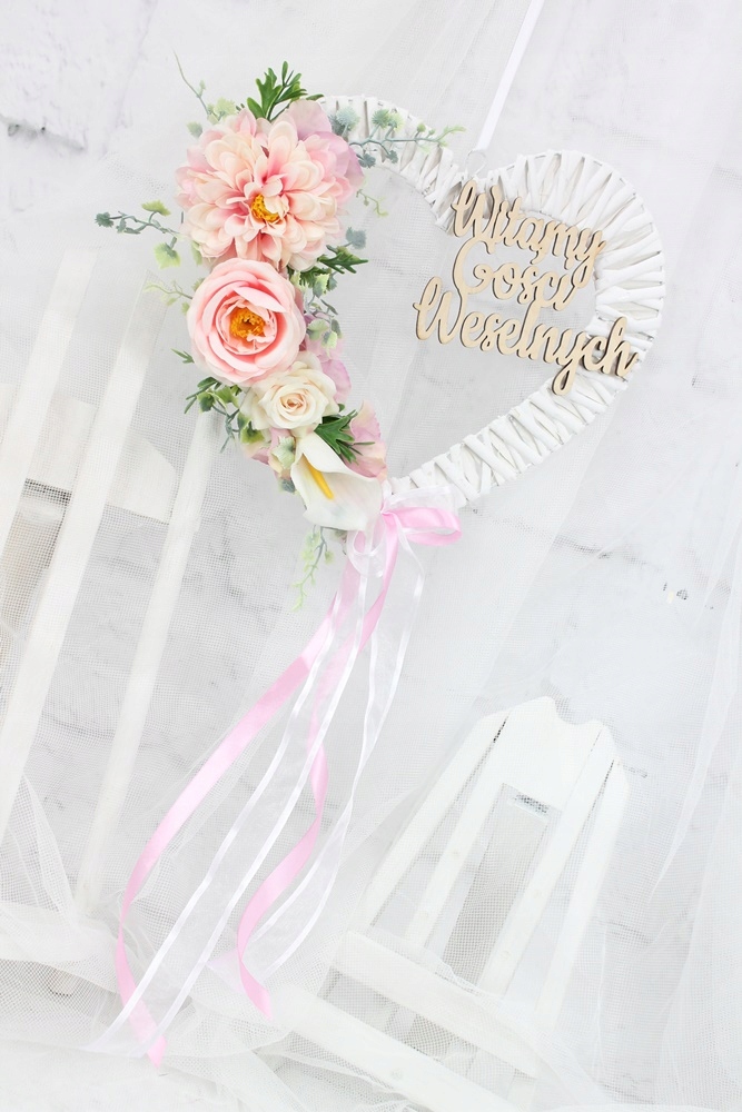 Serce wianek dekor na drzwi Witamy Gości Weselnych Kod producenta 231