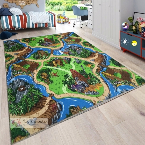 

Dywan Dziecięcy Dinozaury Dino 120x200 ulice Rex