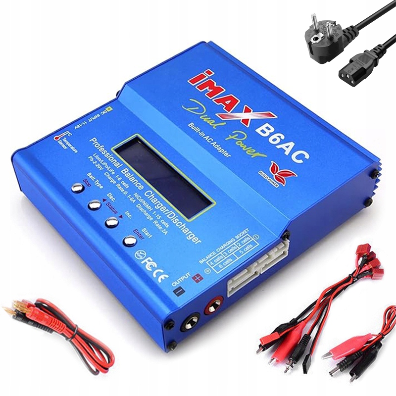 Nabíječka Imax B6AC 80W Napájecí Zdroj Lipo Nimh Lihv S Balancérem Dual Power