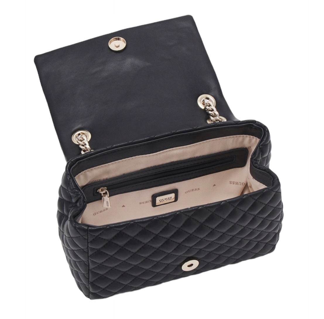 Guess torebka czarny Wielkość mała (nie mieszcząca A4)