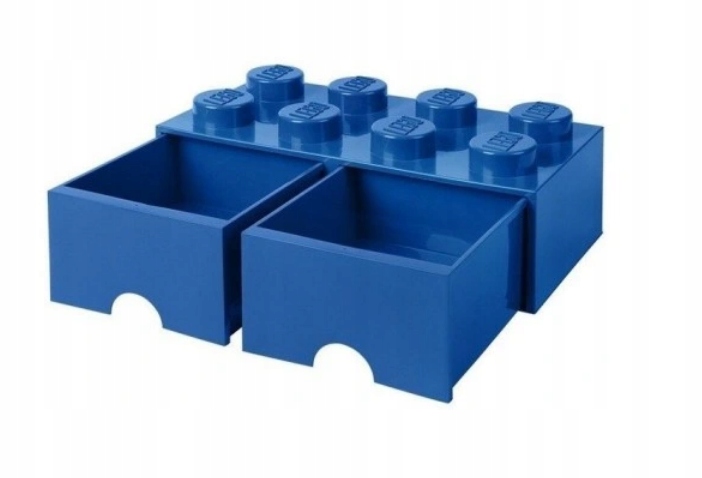 Lego Kontejner Krabička Kostka 8 Modrá S Zásuvkami 50 cm 40061731