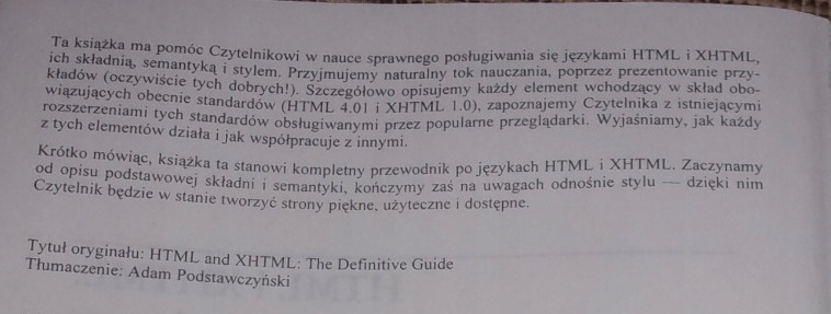 HTML i XHTML - Chuck Musciano & Bill Kennedy - tworzenie stron WWW /1780 Wydawnictwo Helion