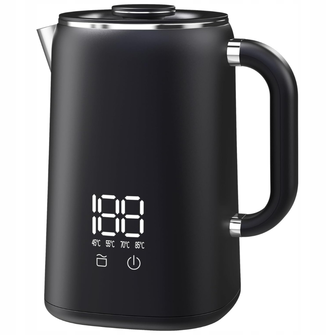 Czajnik Elektryczny Bezprzewodowy 1,7 L Regulacja temperatury |LED|Czarny