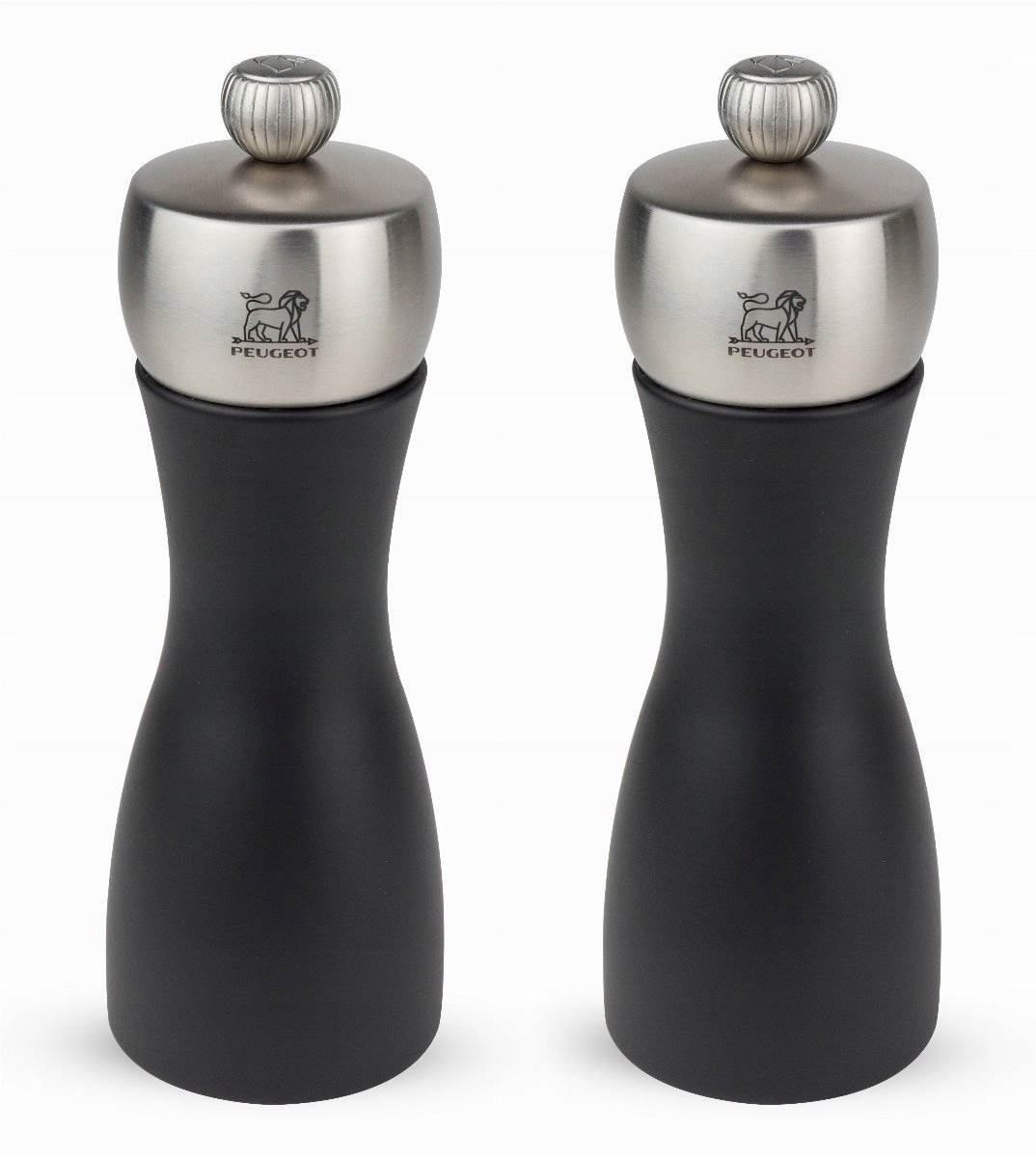 Sada mlynčekov na soľ a korenie Fidji 15cm čierne Peugeot