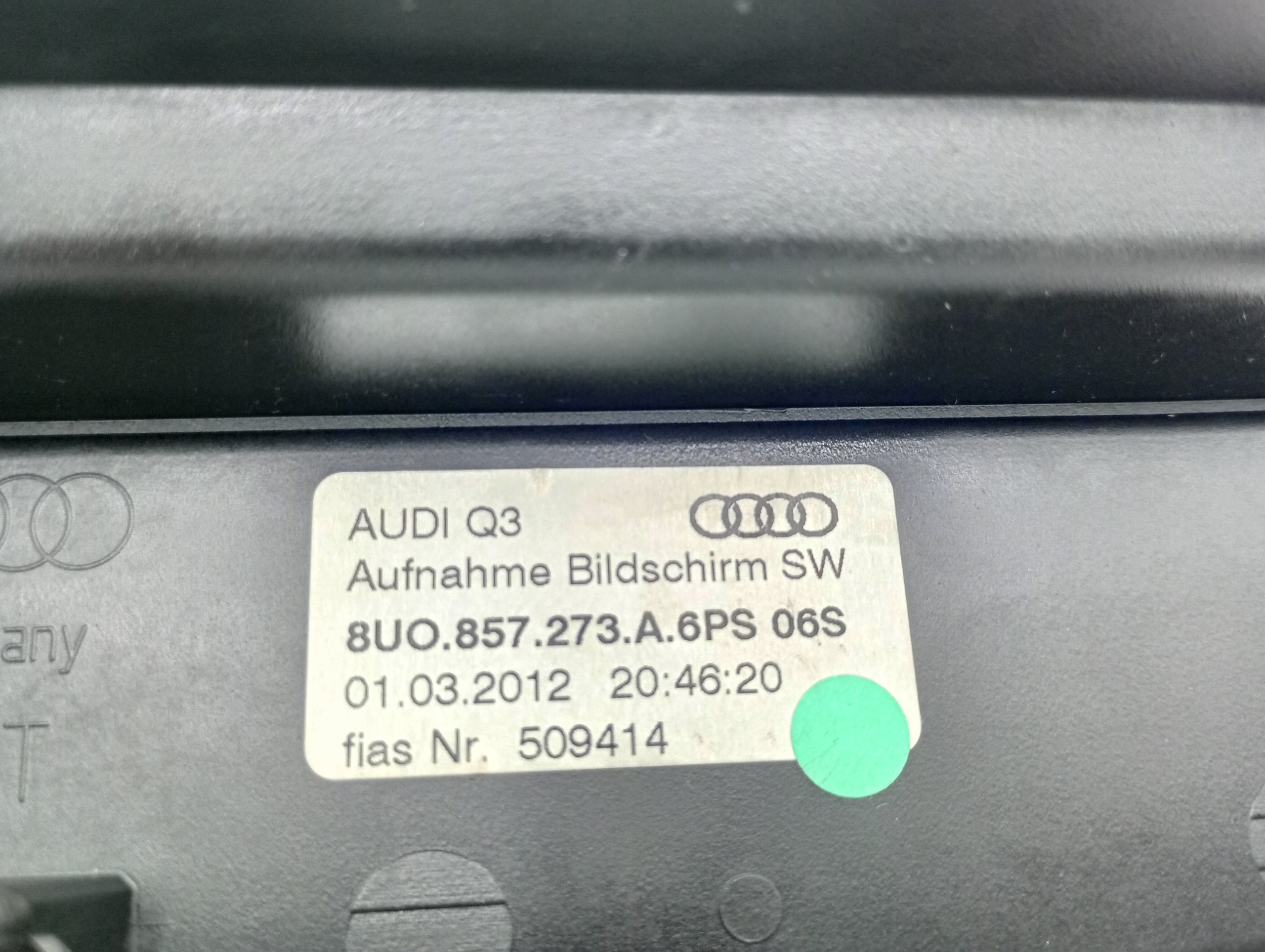дисплей экран навигации Audi Q3 8U857273A