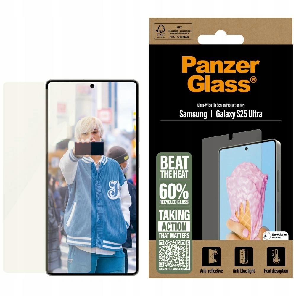 Tvrdené sklo PanzerGlass All-in-One Ultra-Wide Fit pre Samsung Galaxy S25