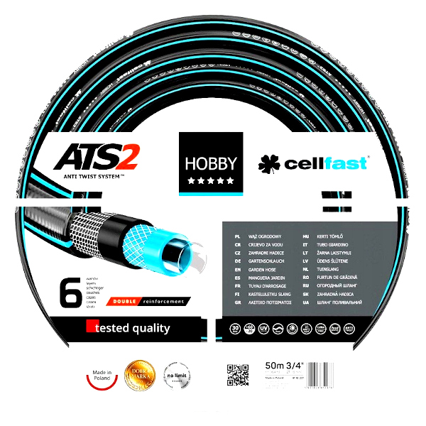 Cellfast Zahradní Hadice Hobby ATS2 Rozměr: 3/4" Délka: 50 m
