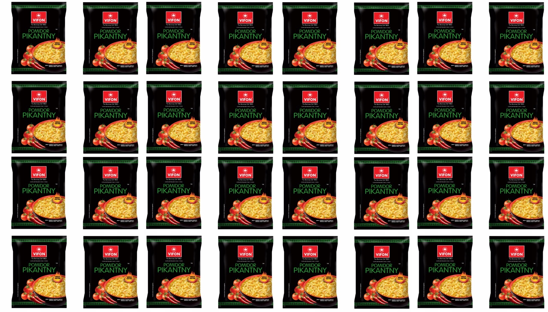 Levně 24 x 70 g Vifon Instantní polévka s chilli rajče pikantní Karton