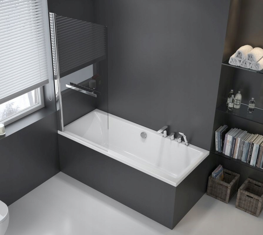 Wanna prostokątna 160x75 Pryzmat Excellent Krótszy bok 75 cm