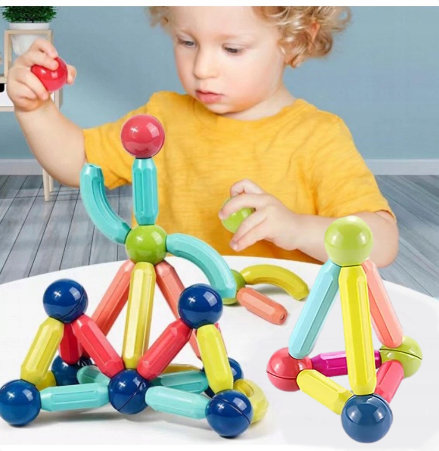 KLOCKI MAGNETYCZNE KONSTRUKCYJNE PATYCZKI STICKS Liczba elementów 40 szt.