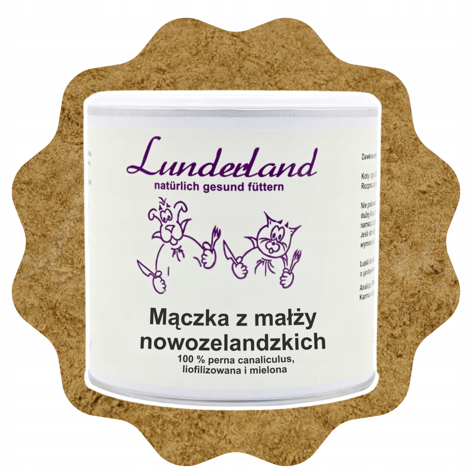 Lunderland Mączka z małży nowozelandzkich 250 g
