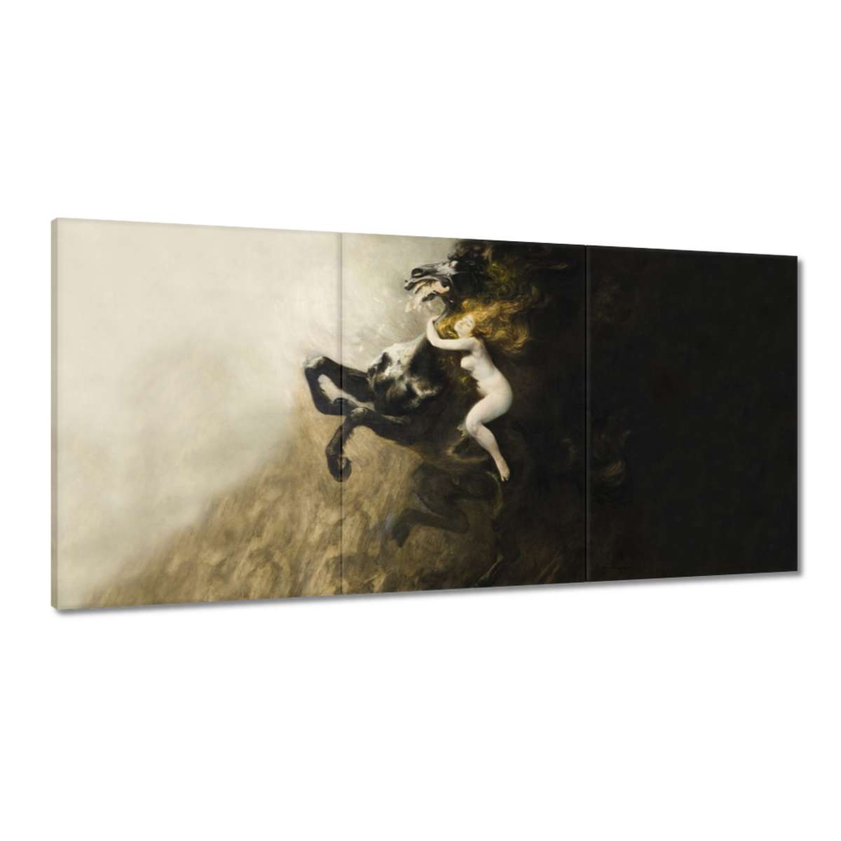 Obrazy 180x90 Šílenství povznesení Žena Kůň