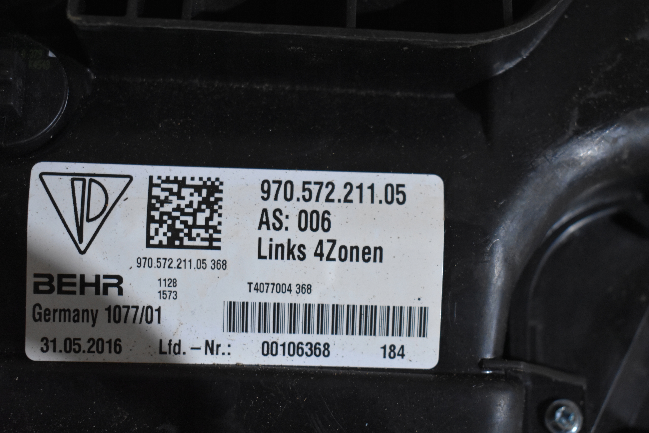 IDEALNY drain air left PORSCHE PANAMERA 970 1