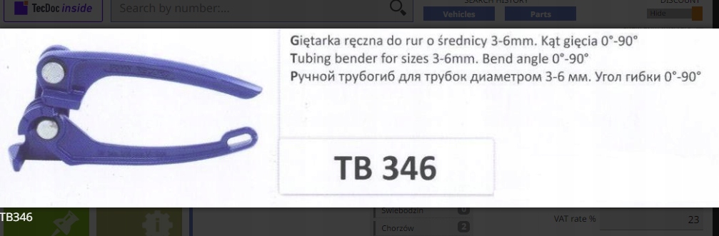 GIĘTARKA RĘCZNA DO RUR 3-6MM Marka WP