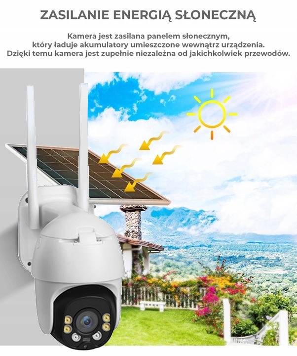 KAMERA OBROTOWA SOLARNA 1080 IP67 GSM 4G KOEL Marka Inna