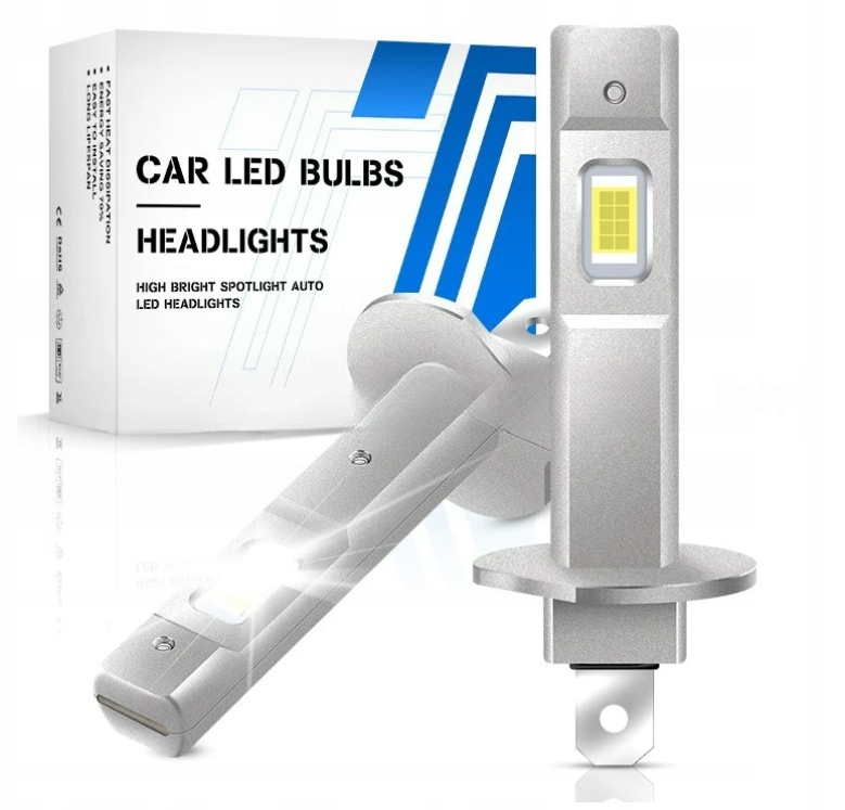 Žárovky H1 Led homologace Canbus bílé automobilové světlo silné 80W 2ks