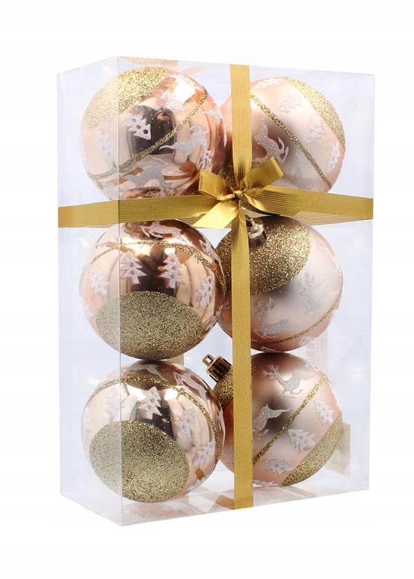 

Ozdobne bombki 7cm kpl. 6 szt. Renifer i choinka
