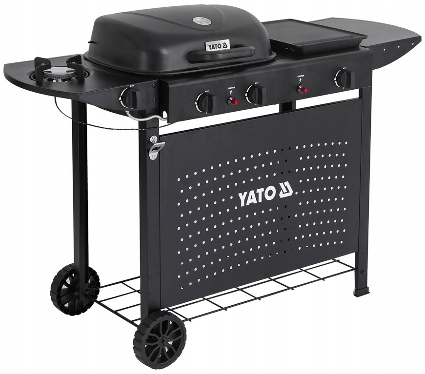 Grill Gazowy Ogrodowy 4 Palniki 11kW 128,5 cm Kółka Yato Asahi YG-20008