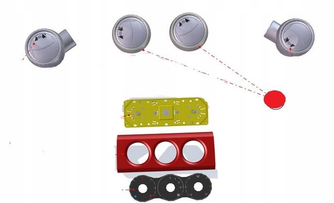 2AY007A - ВЕНТИЛЯЦИОННАЯ РЕШЕТКА AIXAM VISION SENSATION EMO