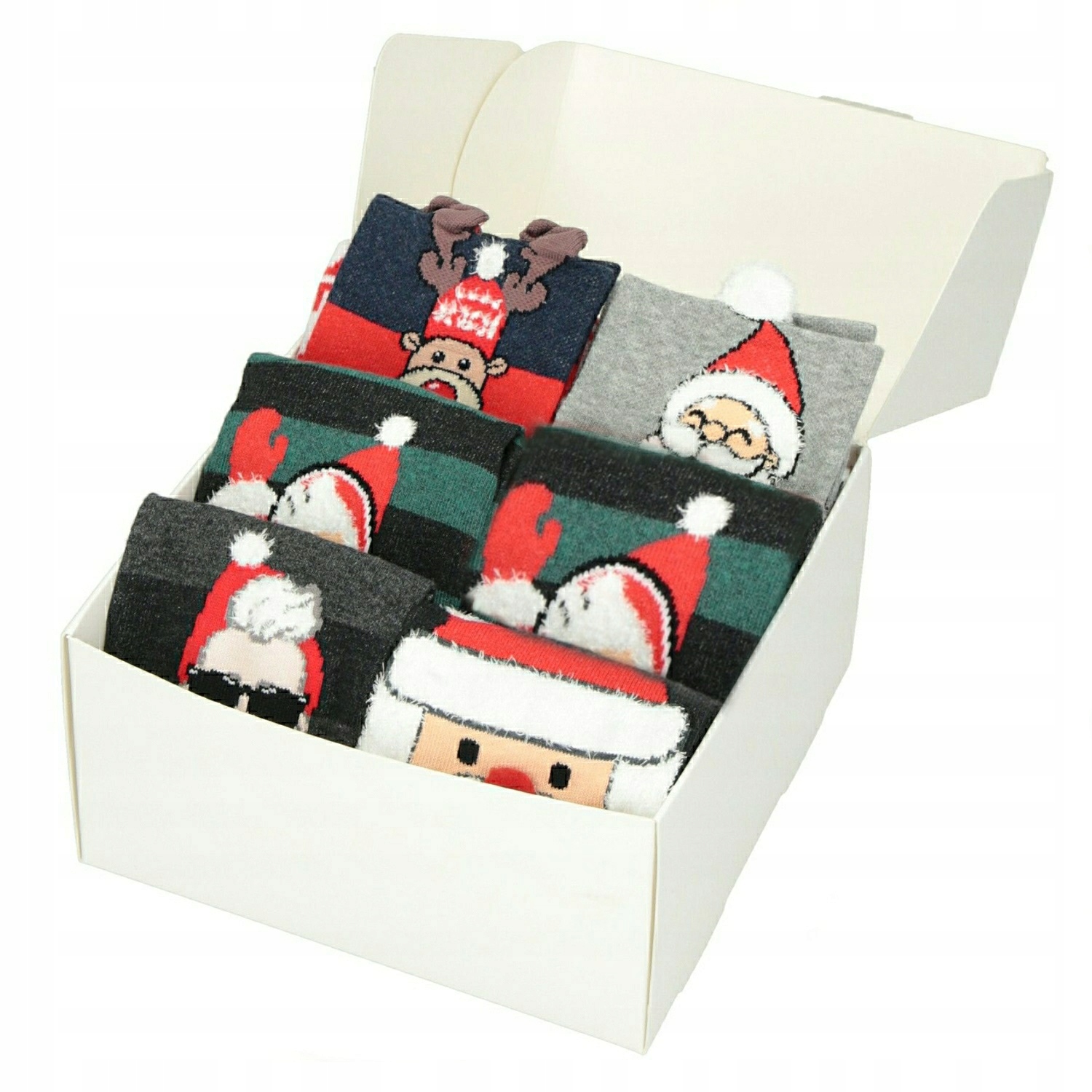 6x ŚWIĄTECZNE SKARPETY PREZENT MIKOŁAJ PREMIUM Marka Diwari